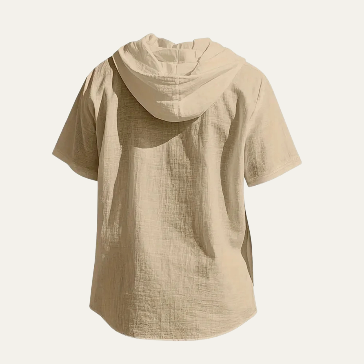 Men's Cotton Linen Shirt Lightweight Hooded