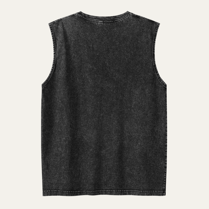 Men's Sleeveless Tank Vintage Washed