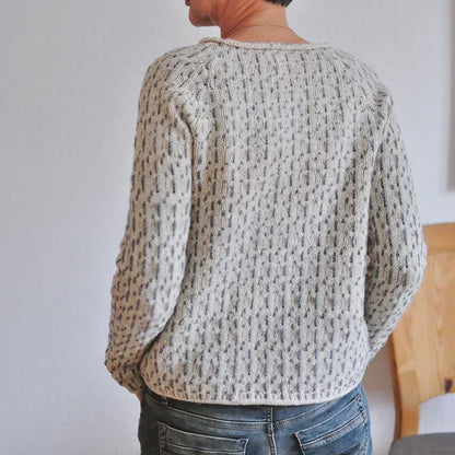 Women's Crew Neck Sweater Raglan Seams