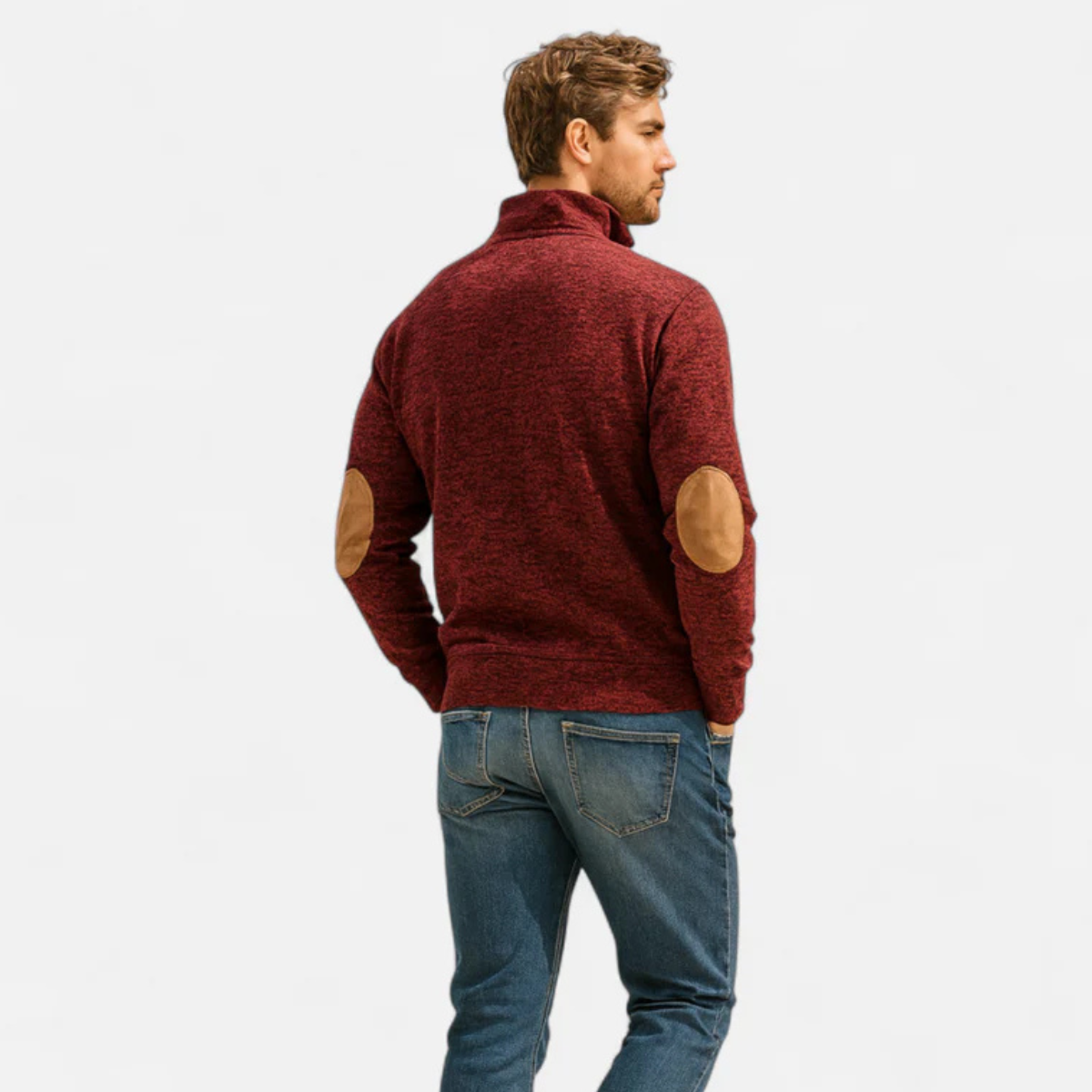Men's Knitted Sweater Elbow Patches Heritage