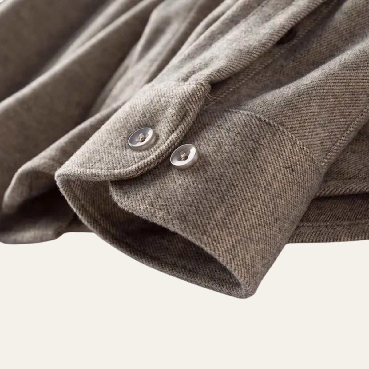 Men's Flannel Shirt Long Sleeve Stand Collar Thick Casual