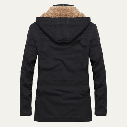 Men's Military Winter Jacket Thick Hooded Multi Pocket
