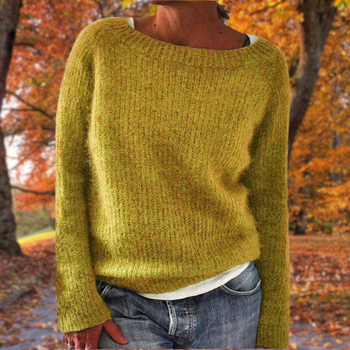 Comfortable Women's Casual Long Sleeve Sweater Top - VibreMode