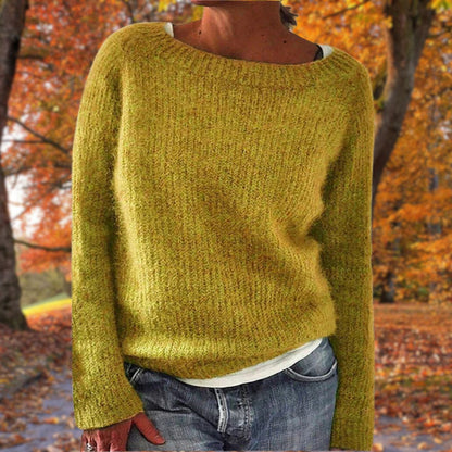 Comfortable Women's Casual Long Sleeve Sweater Top - VibreMode
