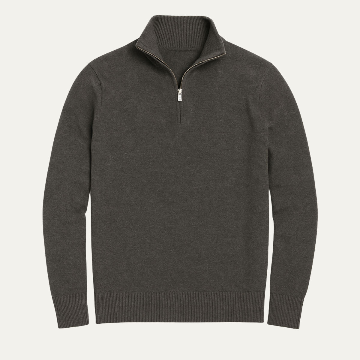 Men's Quarter Zip Lightweight Knit Sweater - VibreMode