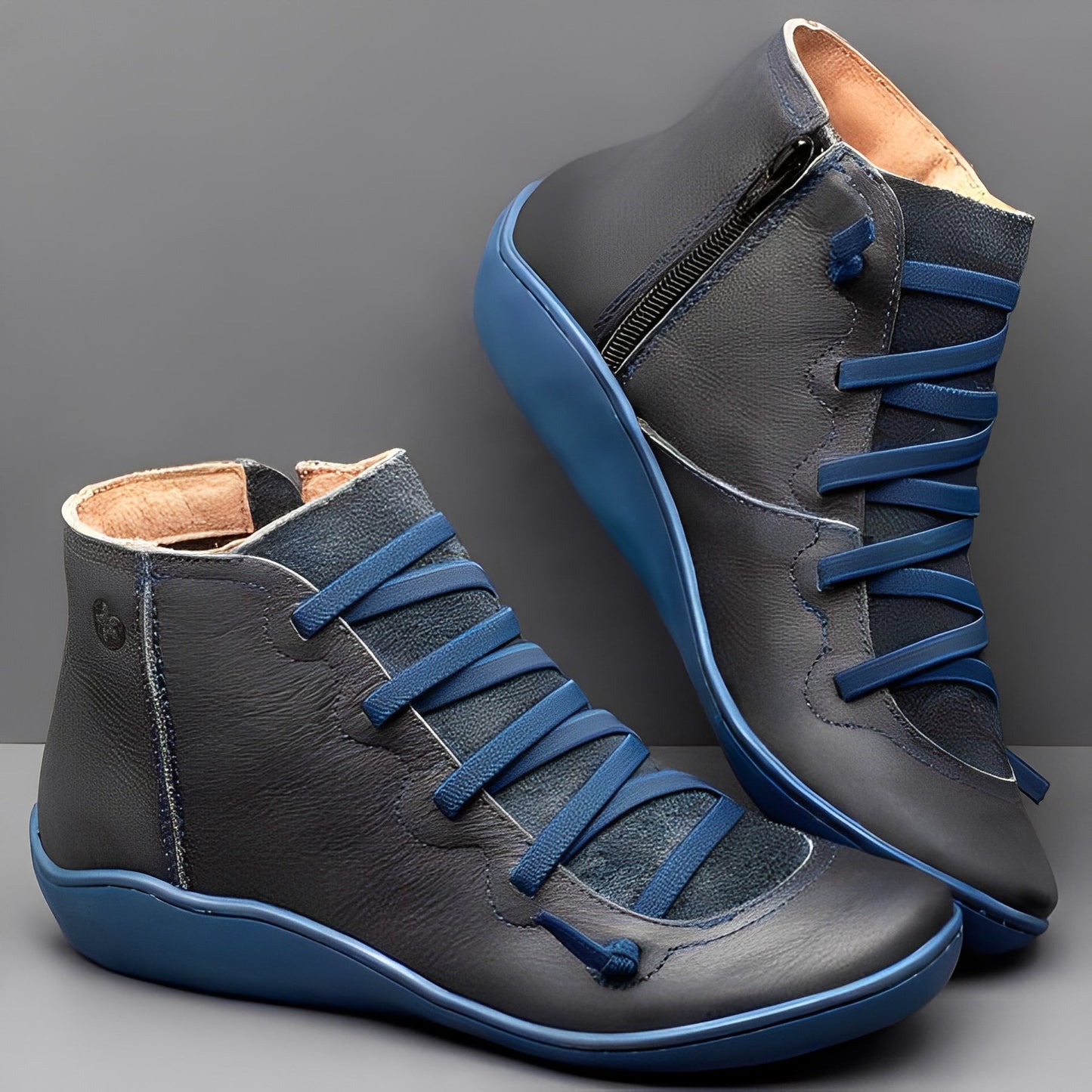 Ladies Elegant Lace-Up Ankle Boots