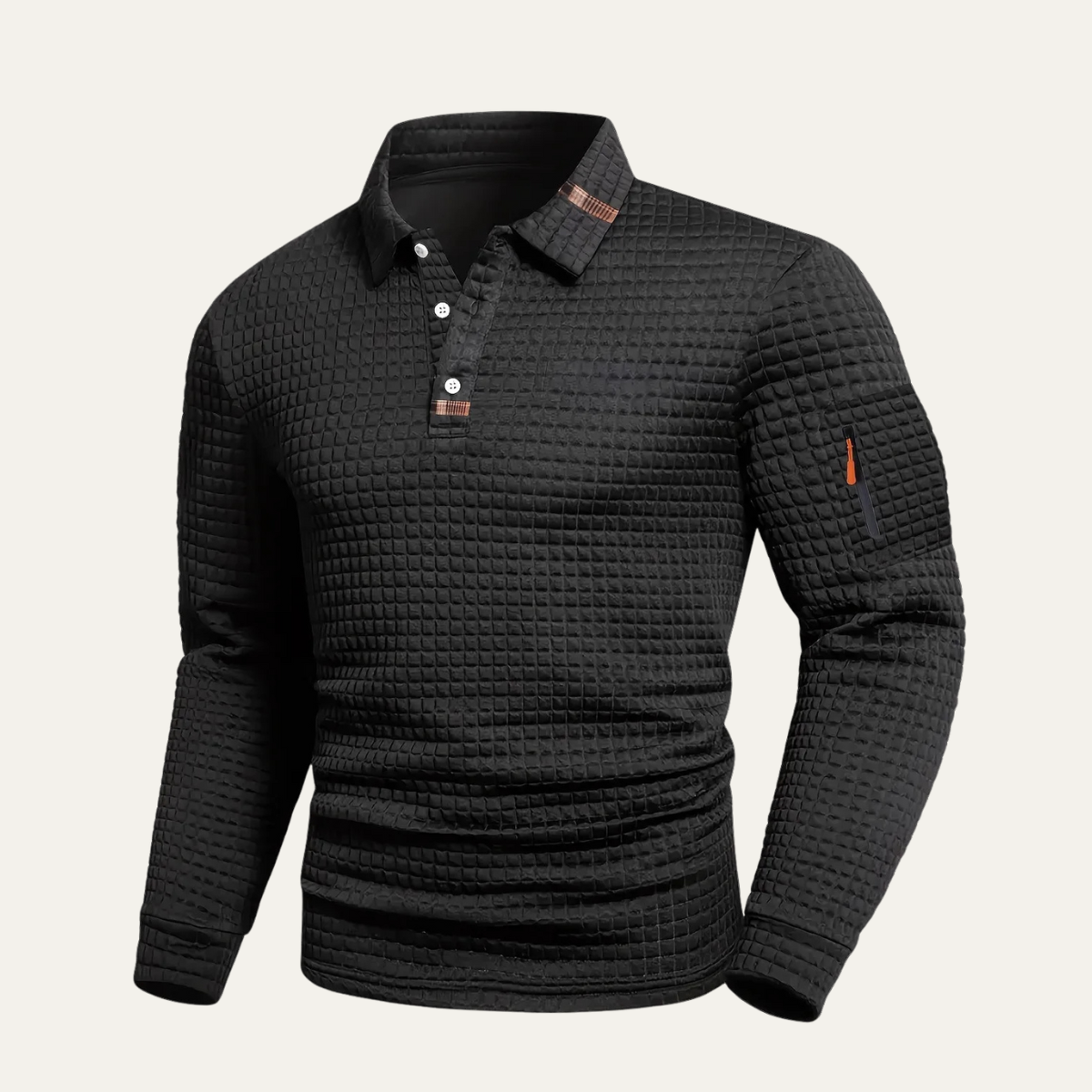 Men's Textured Sweater Zip Pocket Winter Casual - VibreMode