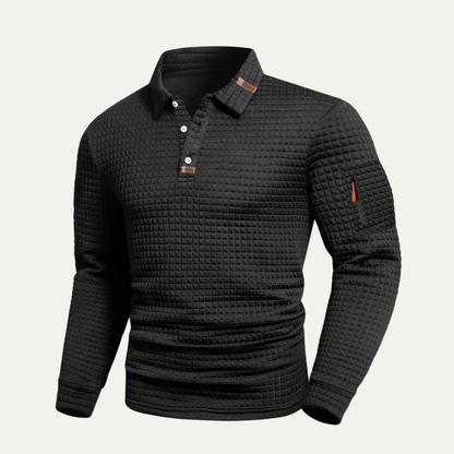 Men's Textured Sweater Zip Pocket Winter Casual - VibreMode