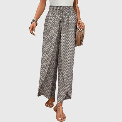 Comfortable Elastic Waist Wide Leg Pants