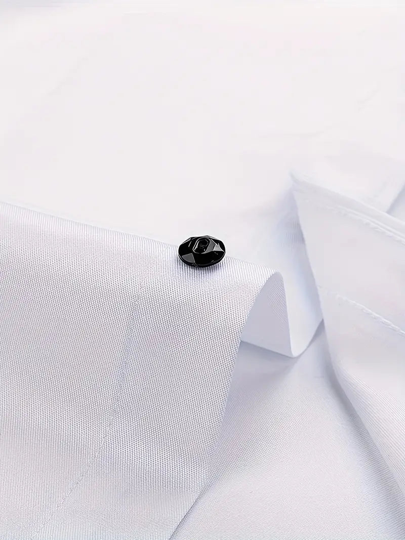 Charles Men's Formal Dress Shirt Button Front