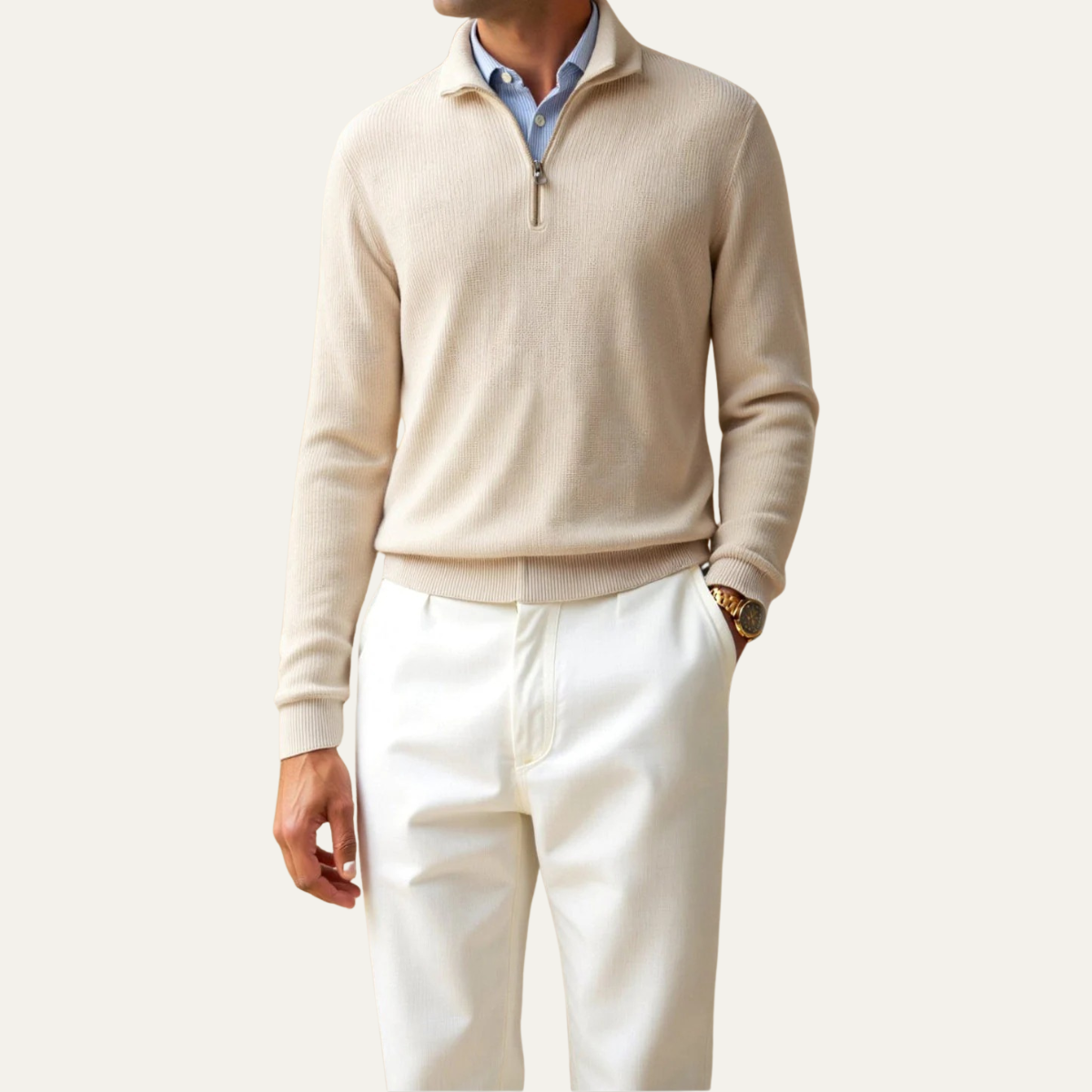 Men's Lightweight Knit Half Zip Sweater