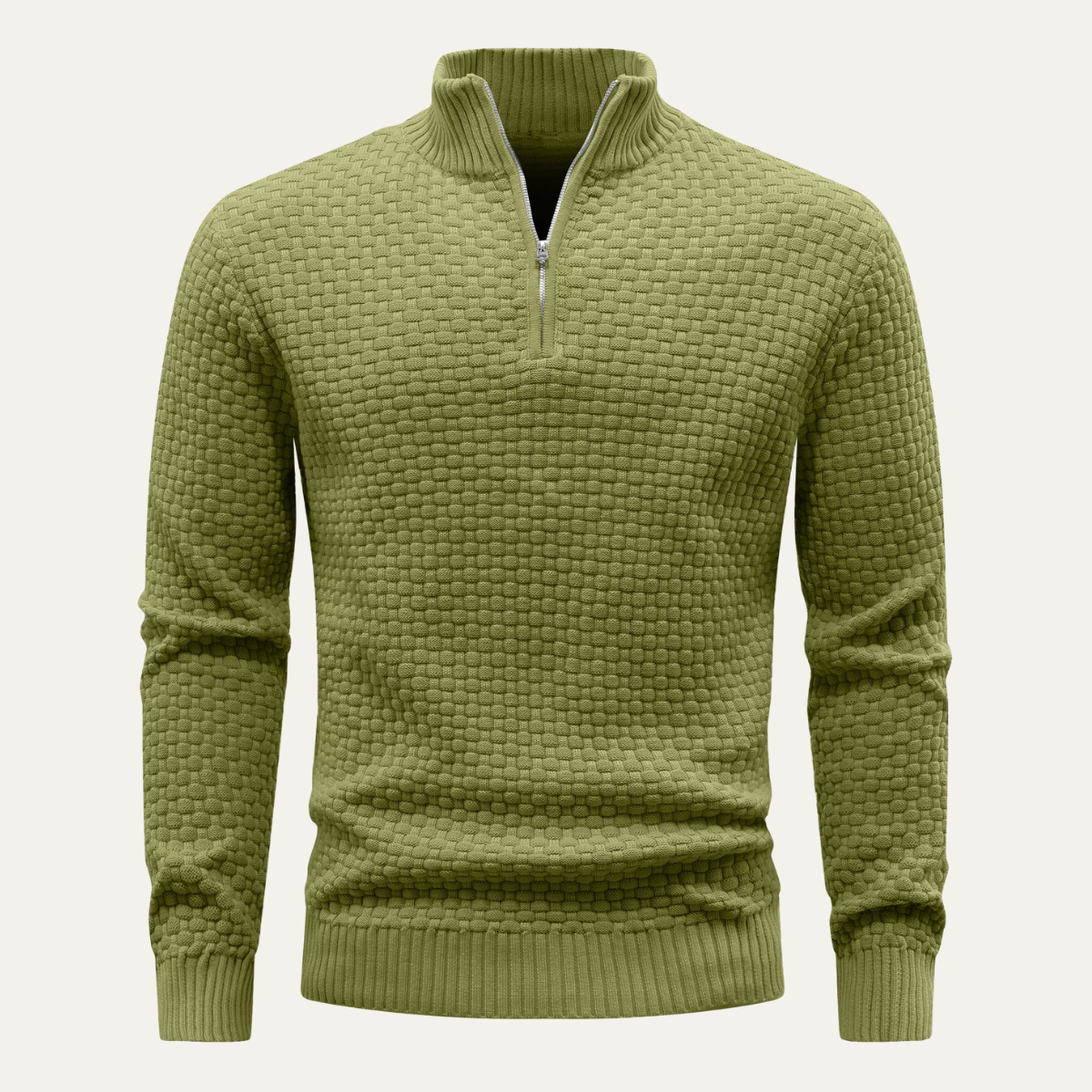 Men's Winter Knitted Half Zip Sweater Warm