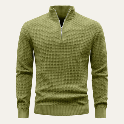 Men's Winter Knitted Half Zip Sweater Warm
