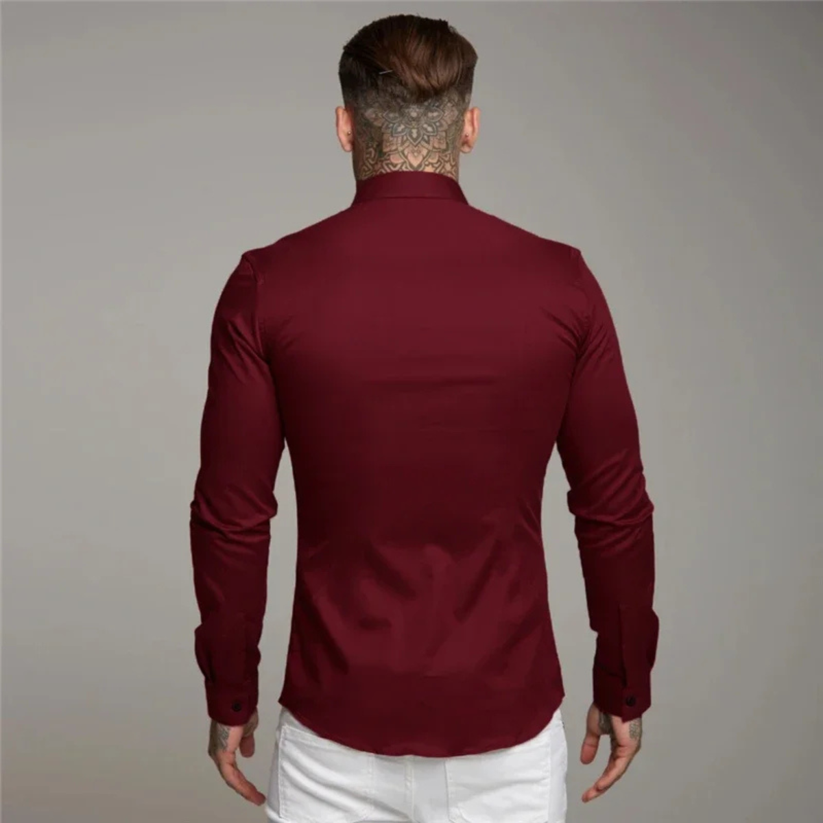 Men's Slim Fit Dress Shirt Cotton Button Up