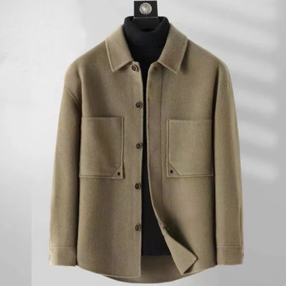 Men's Wool Lapel Jacket Thick Warm Classic