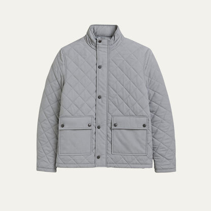 Men's Quilted Field Jacket Black - VibreMode