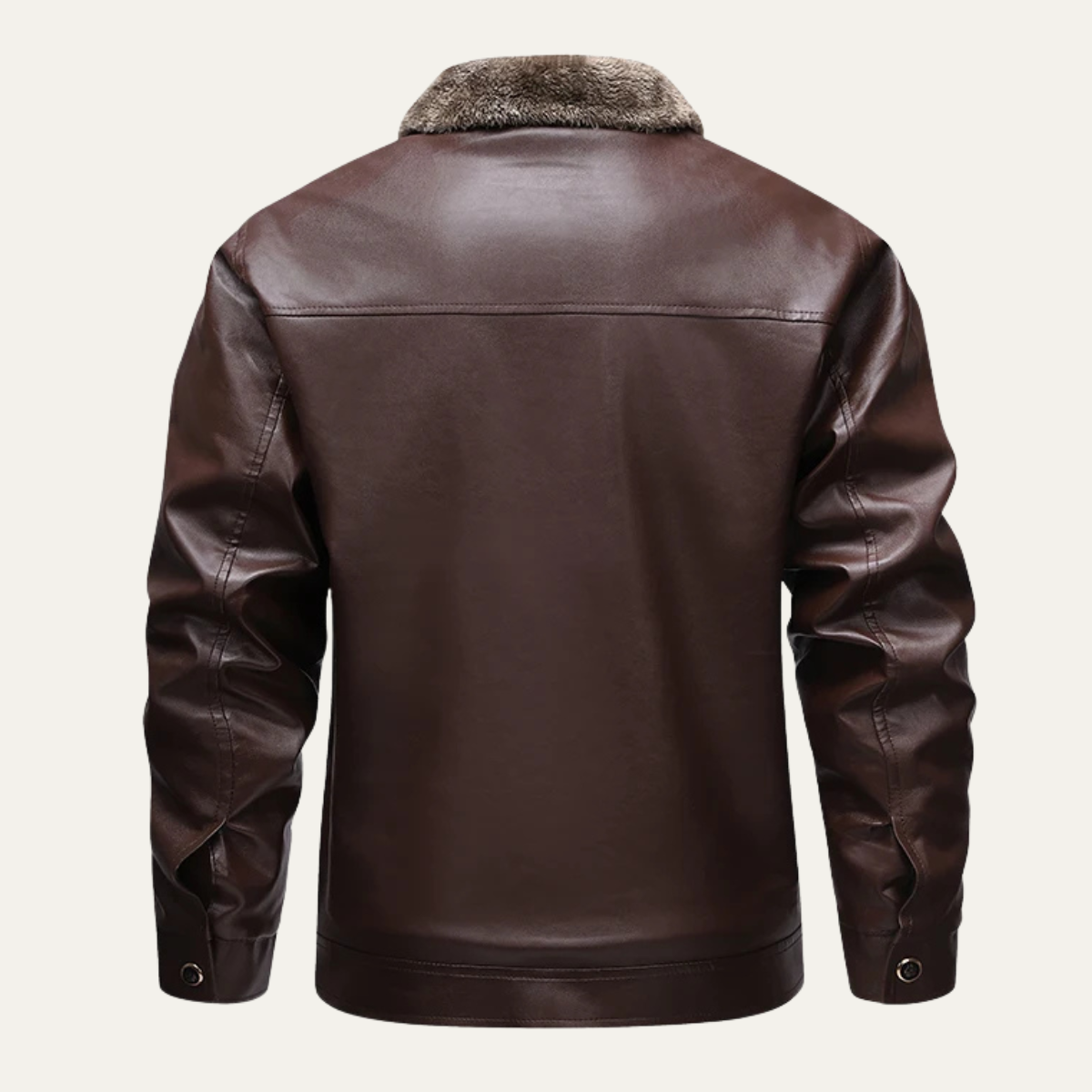 Bologna Men's Leather Biker Jacket Fleece Lined