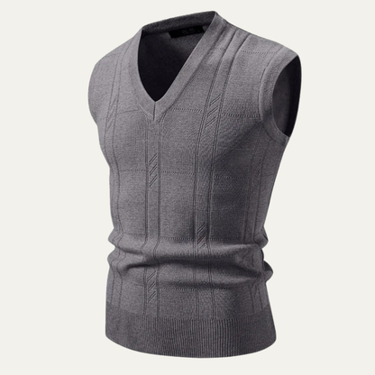 Men's Knitted V Neck Tank