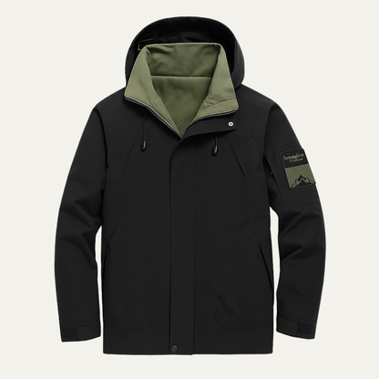 Waterproof Rain Jacket Windproof Hooded Outdoor Coat - VibreMode