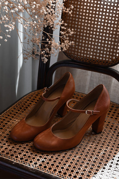 Women's Mary Jane Shoes Straight Heel