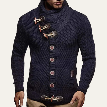 Men's Knitted Cardigan Buttoned Winter Sweater