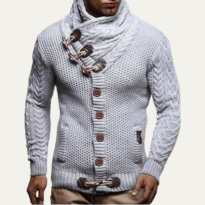 Men's Knitted Cardigan Buttoned Winter Sweater