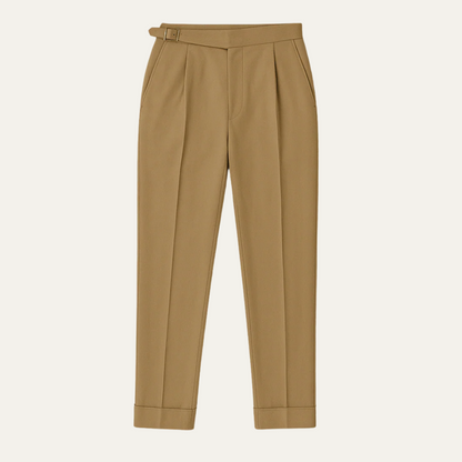 Men's High Waisted Pleated Trousers - VibreMode