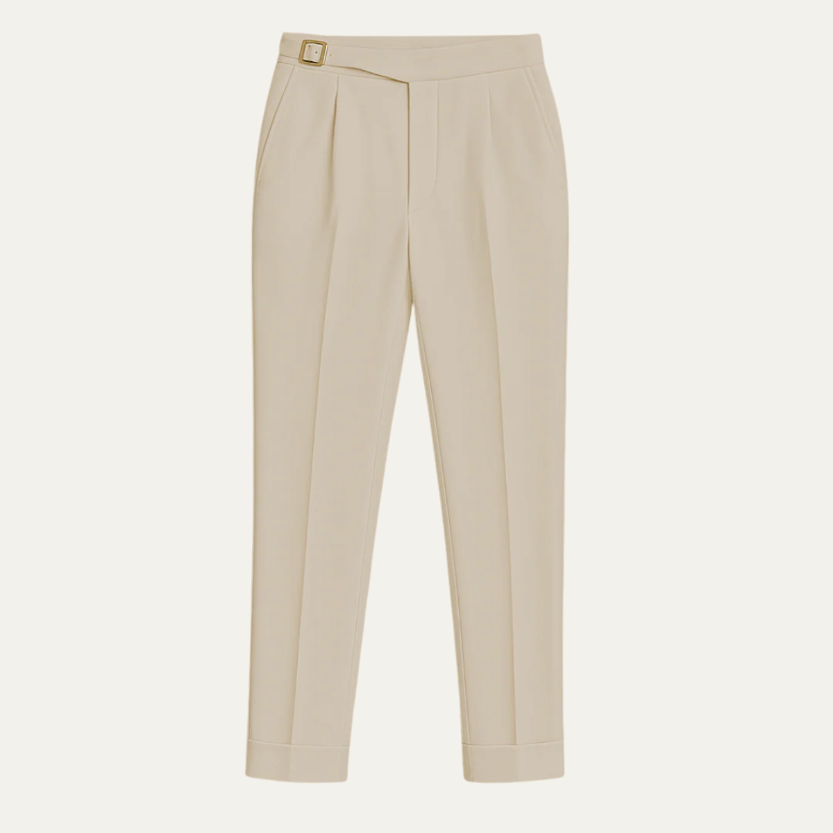 Men's High Waisted Pleated Trousers