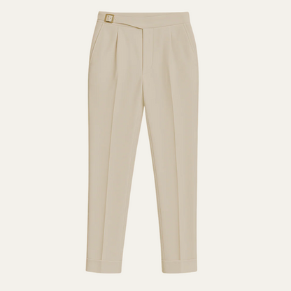 Men's High Waisted Pleated Trousers