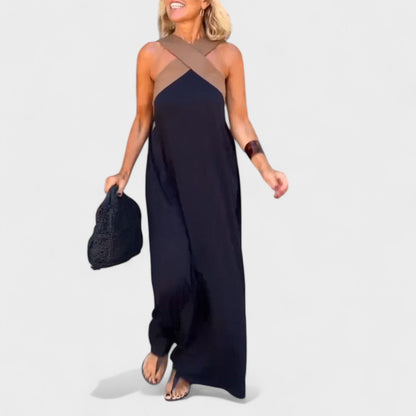 Beautiful V-Neck Floor Length Dress