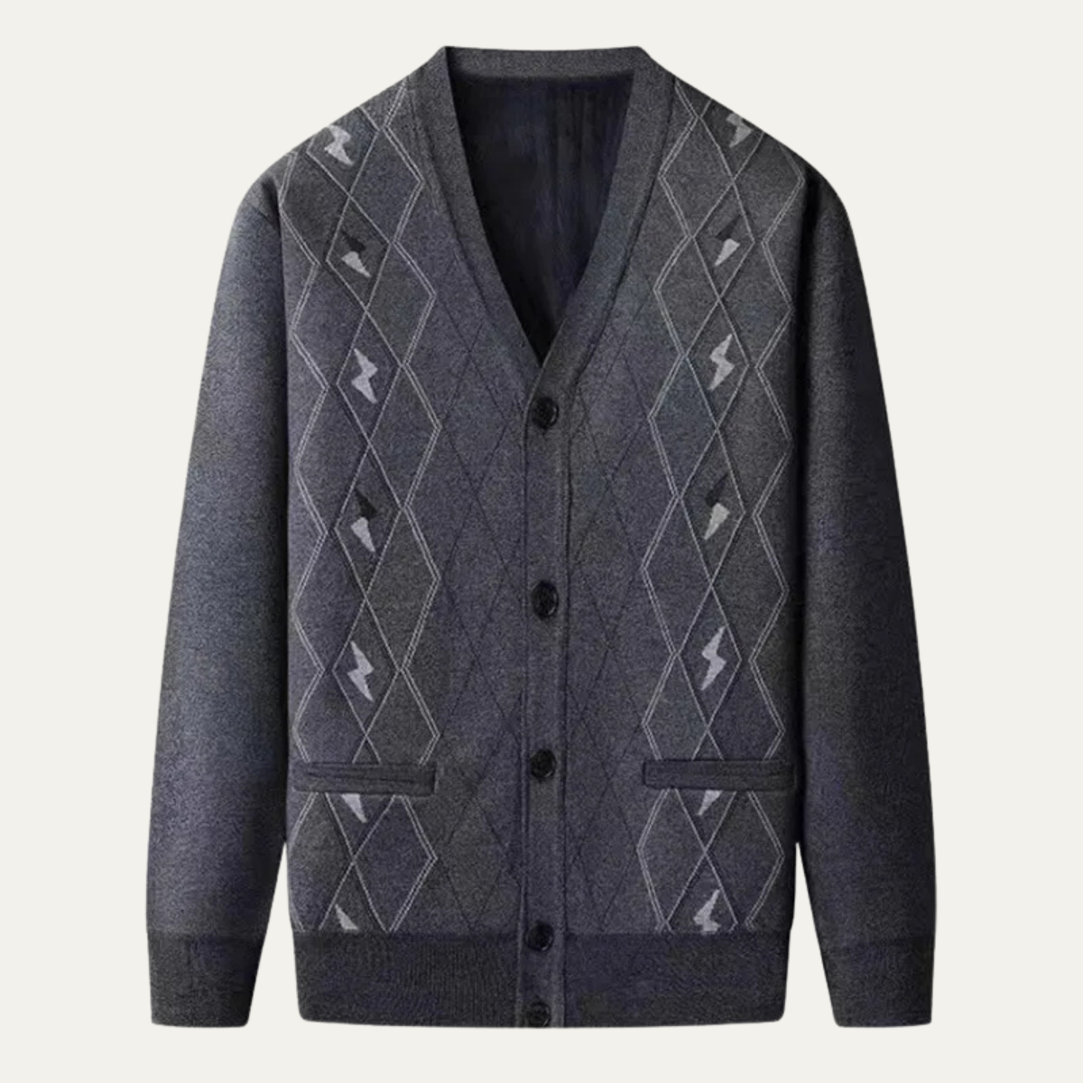 Men's V Neck Cardigan Sweater With Pockets