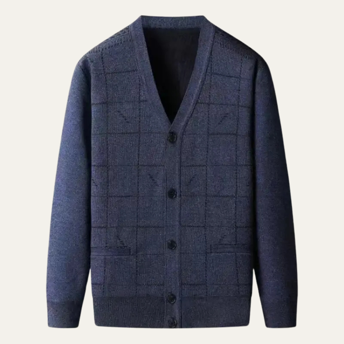 Men's V Neck Cardigan Sweater With Pockets