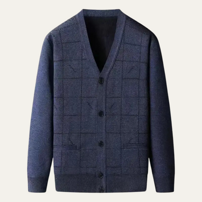 Men's V Neck Cardigan Sweater With Pockets