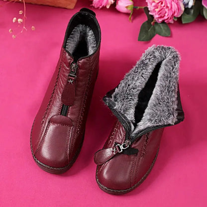 Warm Fuzzy Zip Up Boots