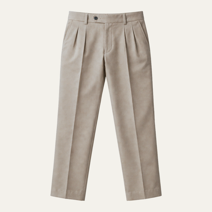 Men's Linen Summer Pants Loose Fit Breathable Beige - VibreMode