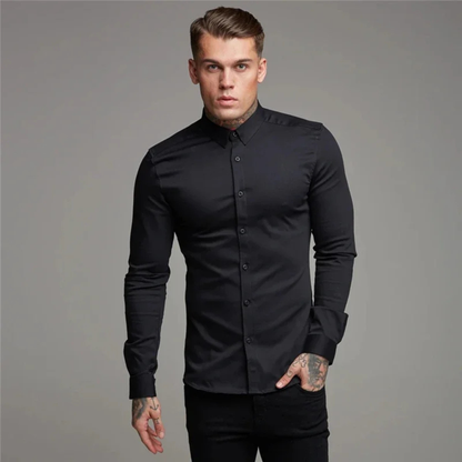 Men's Slim Fit Dress Shirt Cotton Button Up