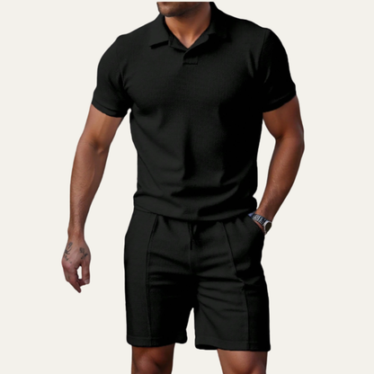 Men's Casual Shirt And Shorts Set