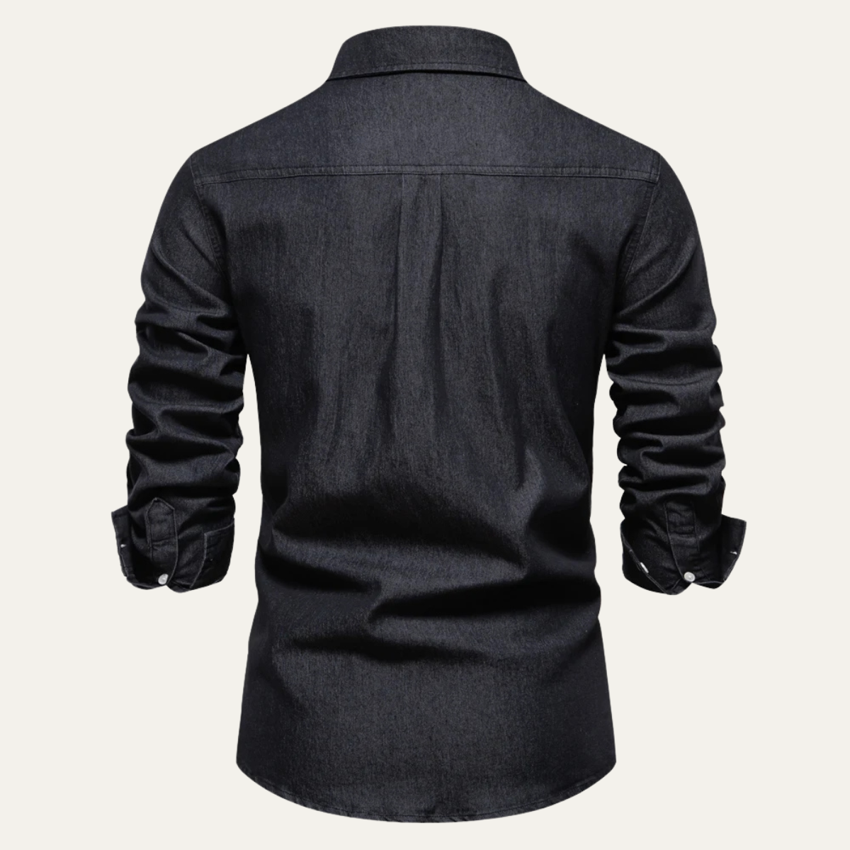 Men's Slim Fit Denim Shirt Double Pockets