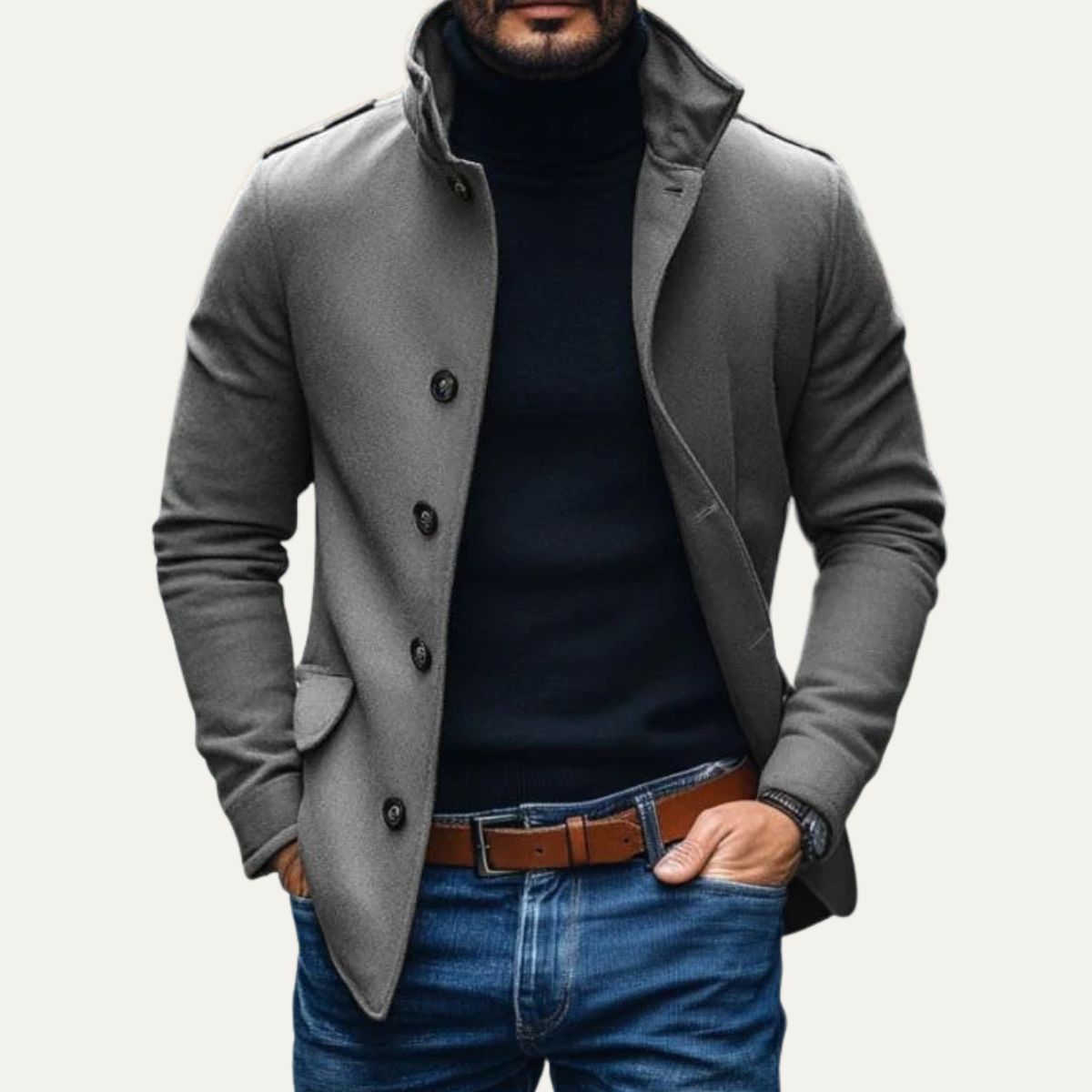Men's Wool Tailored Overcoat