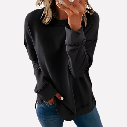 Women's Crew Neck Sweatshirt Cotton