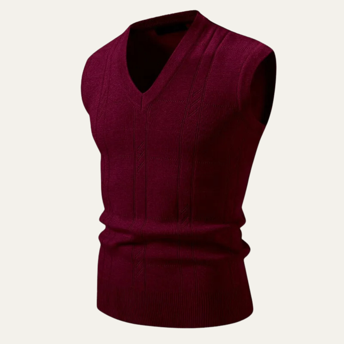Men's Knitted V Neck Tank