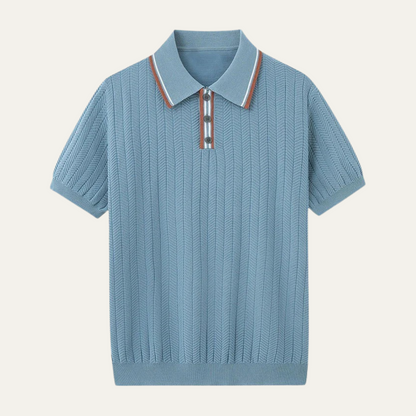 Men's Cotton Silk Polo Shirt - VibreMode