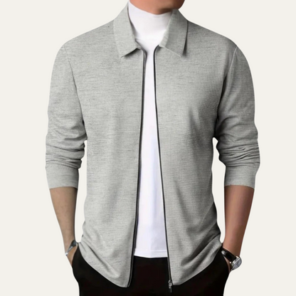 Men's Lightweight Zip Up Knit Jacket