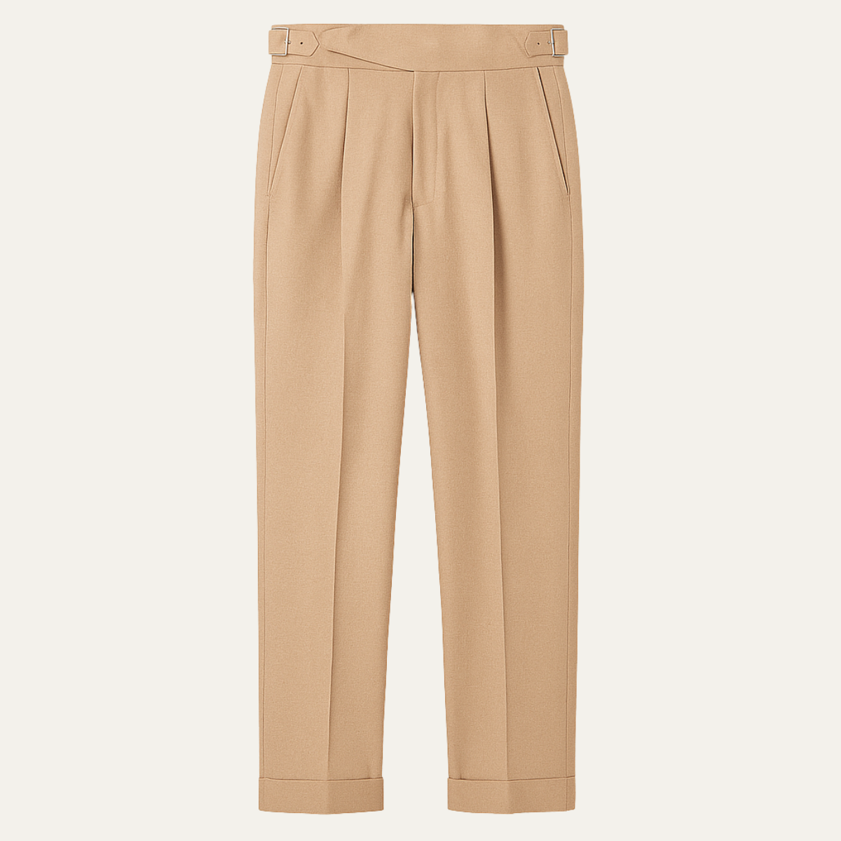 Men's Slim Fit High Waist Dress Pants Straight Leg - VibreMode