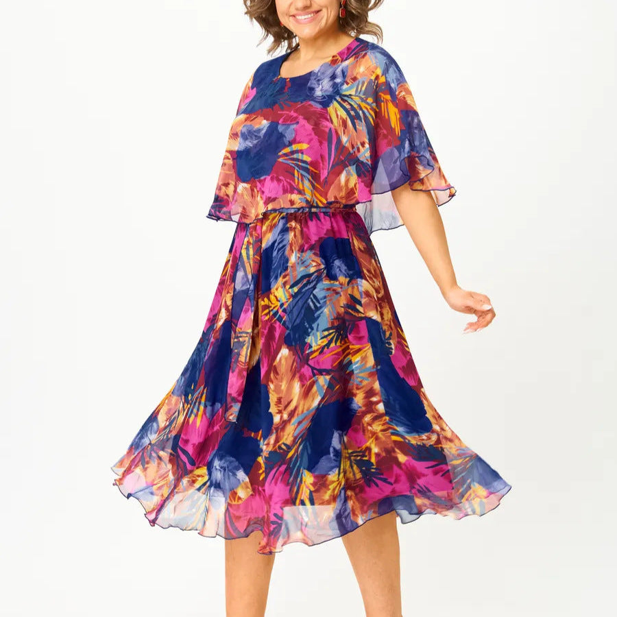 Elegant Women's Flowy Maxi Wrap Dress