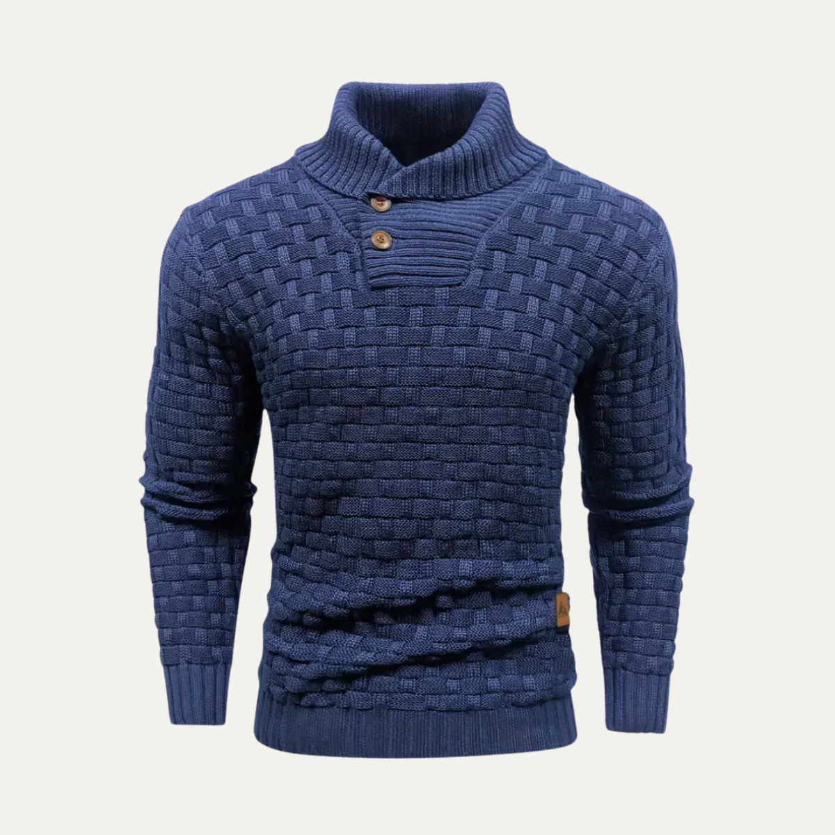 Men's Chunky Knit Button Sweater - VibreMode