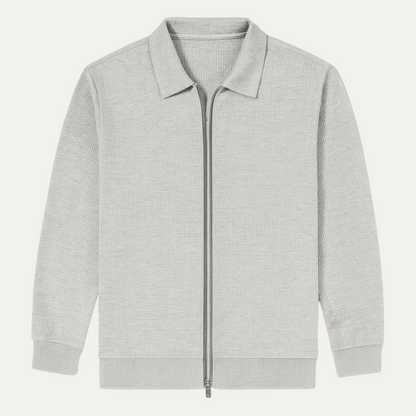 Men's Lightweight Zip Up Knit Jacket - VibreMode