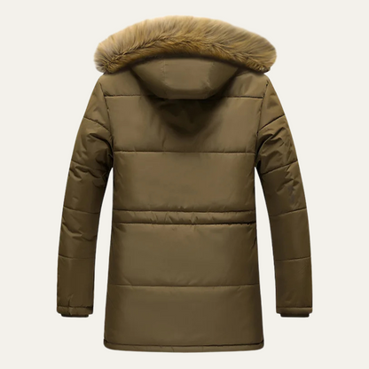Men's Fur Hooded Parka Jacket