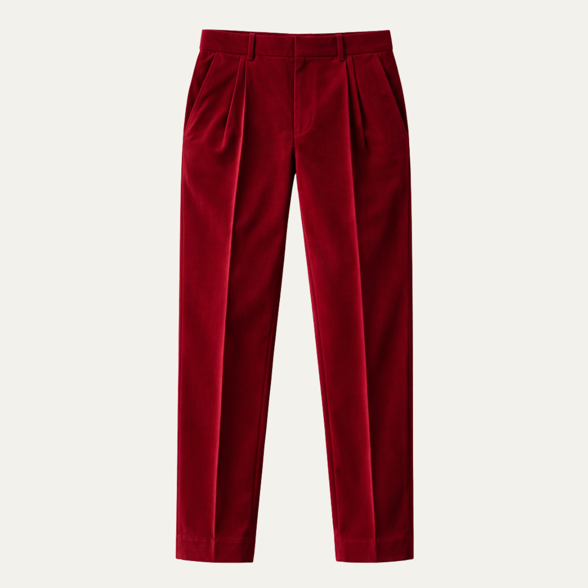 Men's Velvet Straight Fit Pants Solid Color - VibreMode