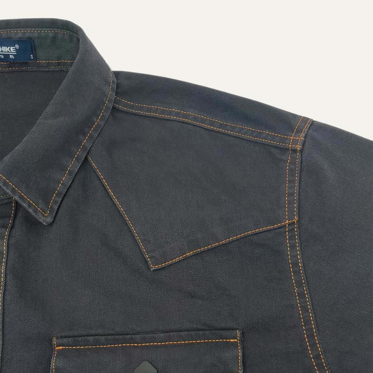 Men's Vintage Denim Shirt Dark Grey